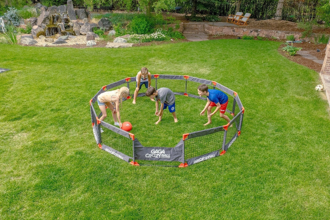 Backyard 10' x 10" Gaga Ball Pit with Steel walls and side supports
