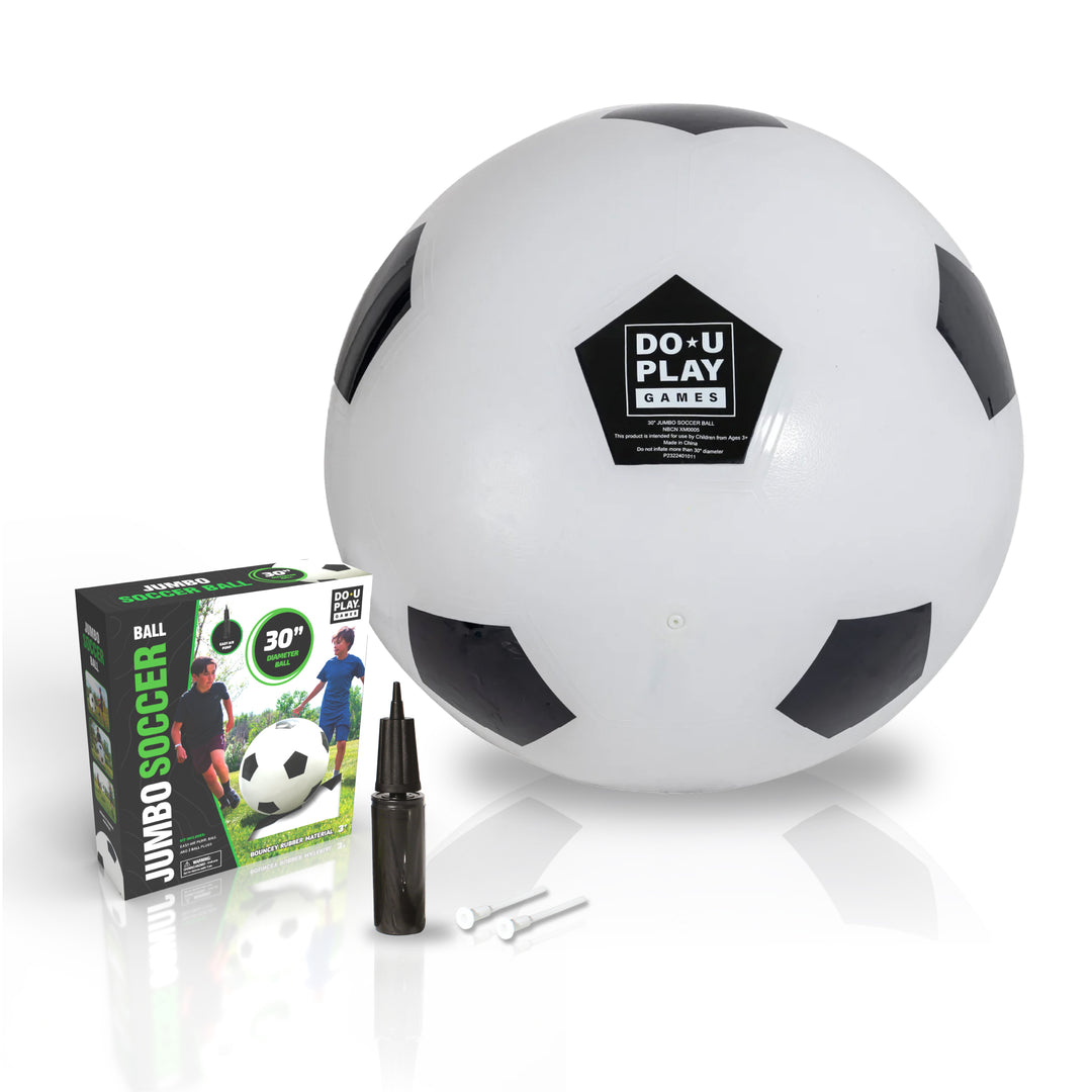 do u play jumbo soccer ball with air pump