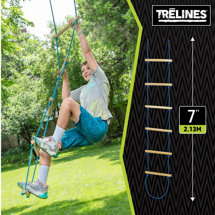 Deluxe Swing & Climb Bundle - Swingset Gymnastics + Rope Ladder + 24" Saucer Swing