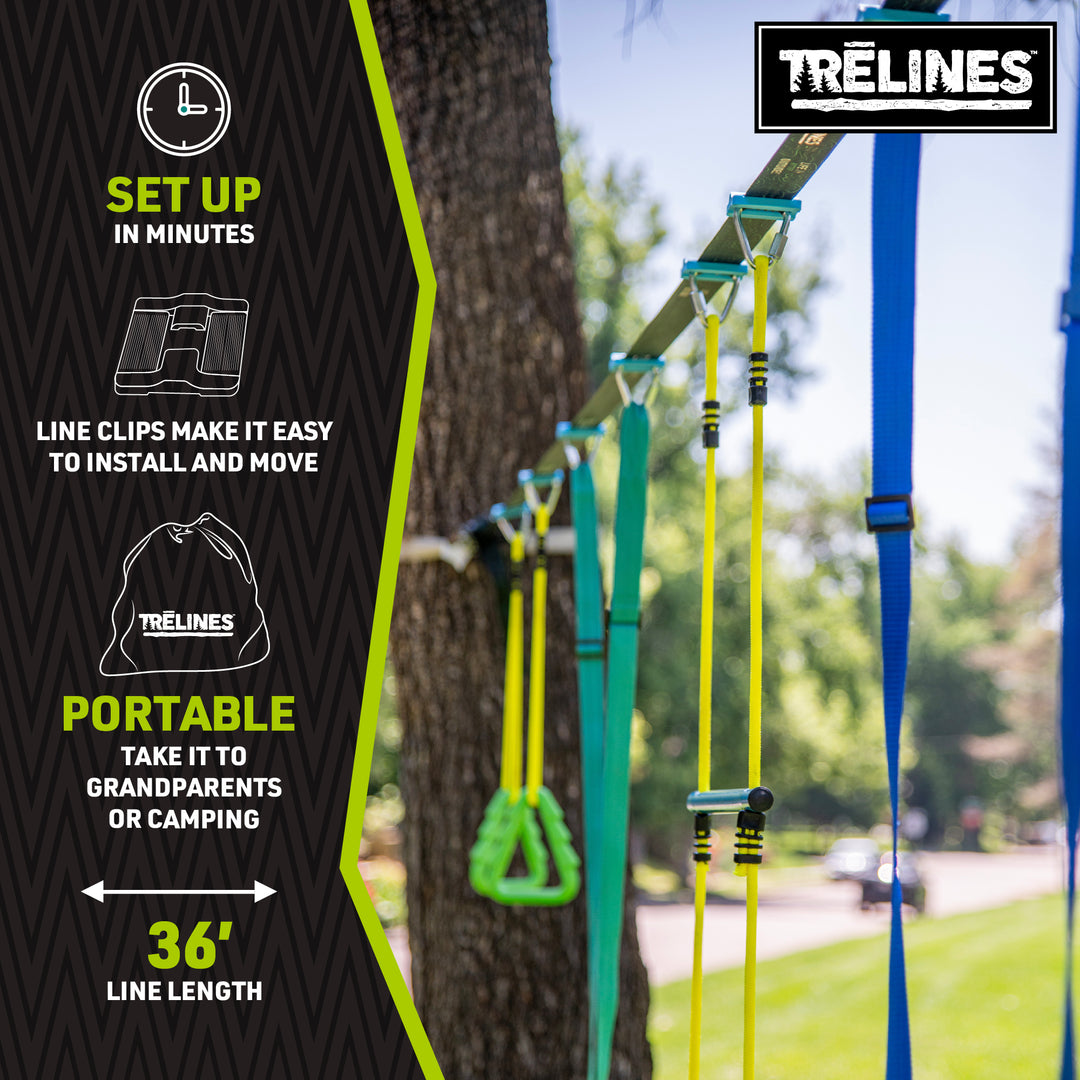 Deluxe Swing & Climb Bundle - Swingset Gymnastics + Rope Ladder + 24" Saucer Swing