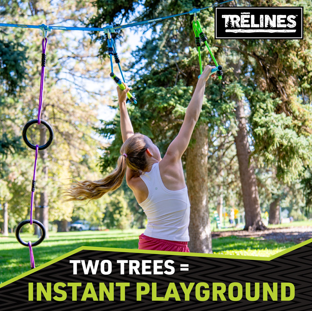 Combo Ninja Swingset 56 ft. - Swing Adventure Line and Ninja Adventure Line 2 in 1