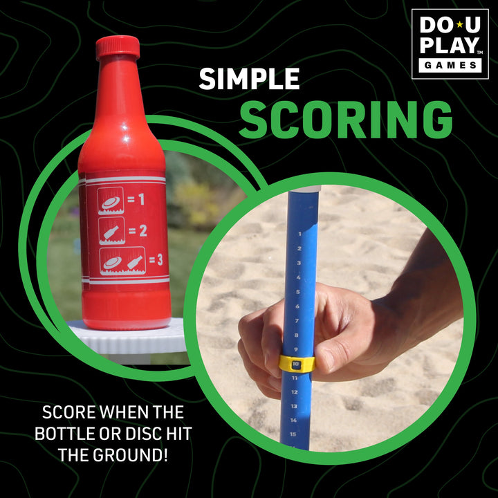 All-surface Disc Duel game with tripod and ground spike bases