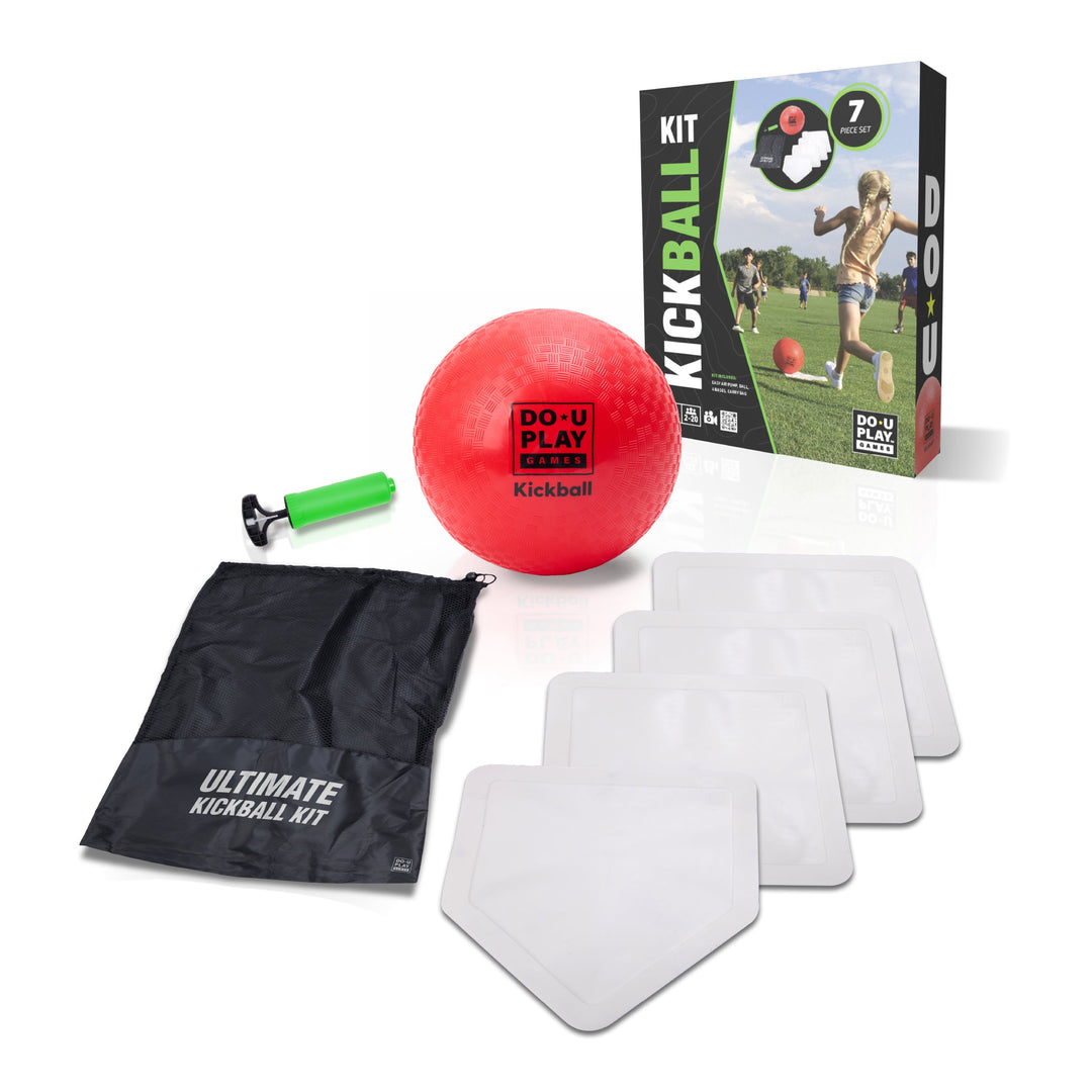 Complete kickball set with bases, ball, pump, and carry bag